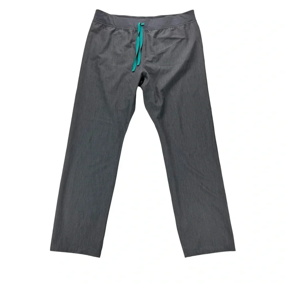 FIGS Relaxed Fit Grey/Teal Pants Size XL/T